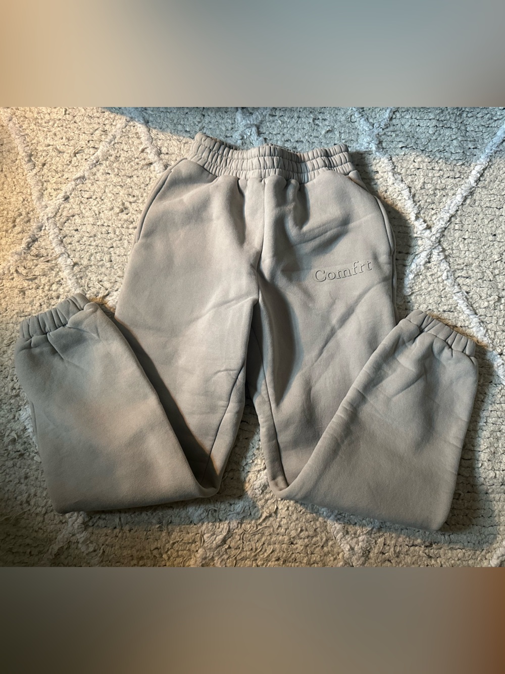 Comfit Cozy Tan Fleece Sweatpants for Women